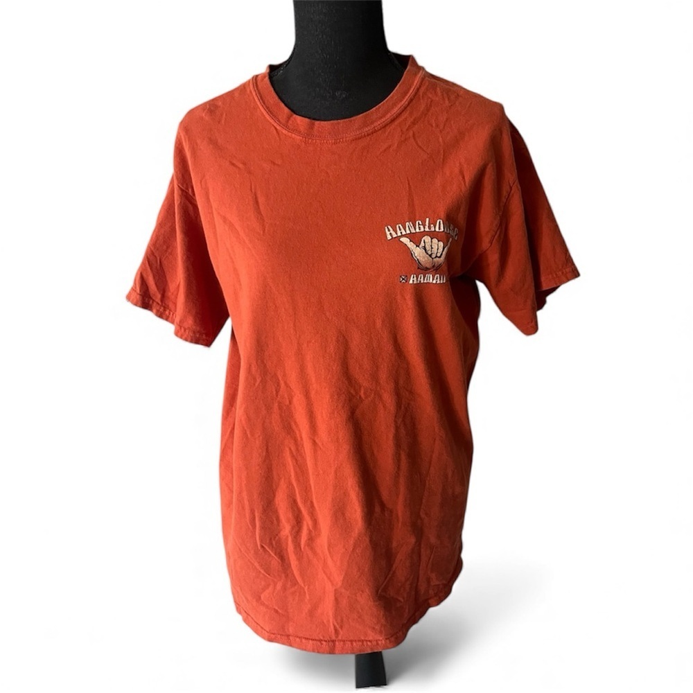 Colorwash Tee Orange Hang loose Hawaii
